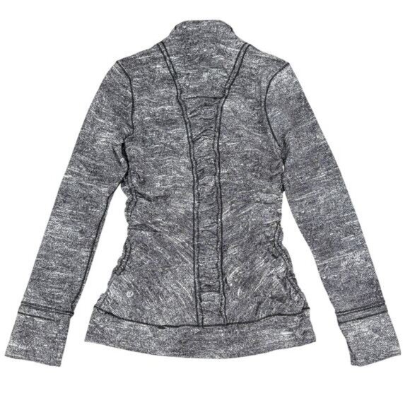 Lululemon Cypress Kiss 1/2 Zip Rulu In Rush Jacquard Black White Size 6 - Picture 5 of 8